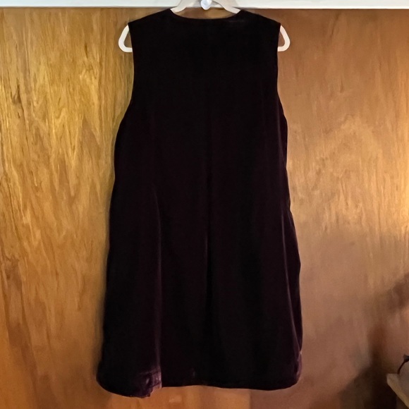 APRIL CORNELL Velvet Shift Dress in Aubergine Sz XL NWT - Picture 2 of 4